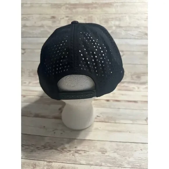 Cravin Golf Baseball Cap Hat Adjustable One Size O/S Snap Back Black Gray Mesh - Picture 2 of 6